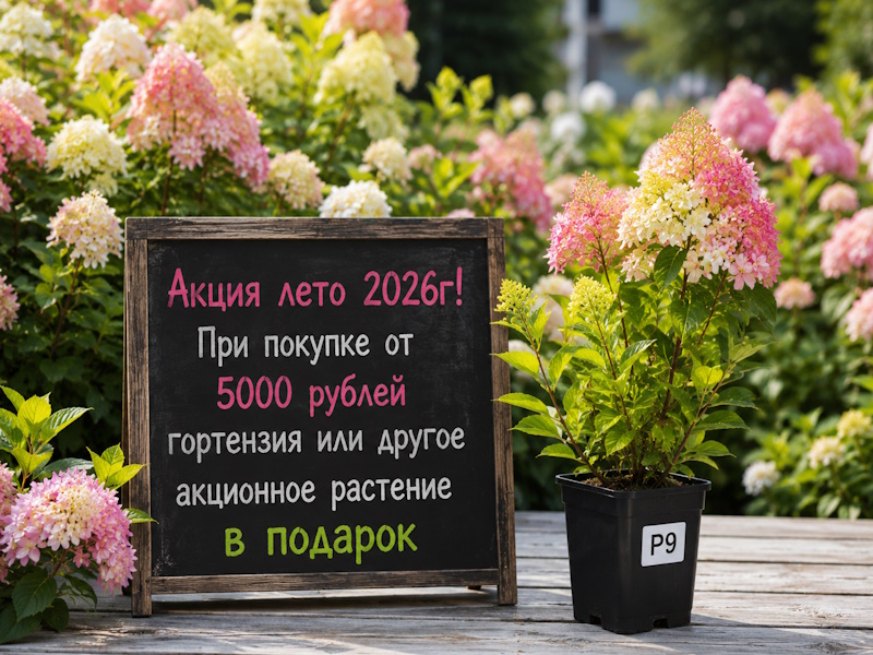 Акция Лето 2026 – гортензия P9 в подарок при покупке от 5000 ₽