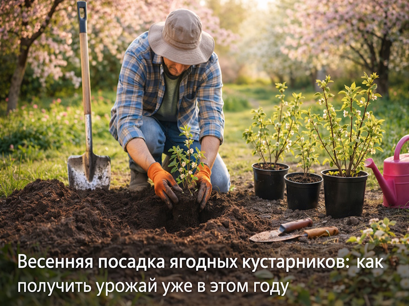 Весенняя посадка ягодных кустарников: как получить урожай уже в этом году | Питомник «Все своё»